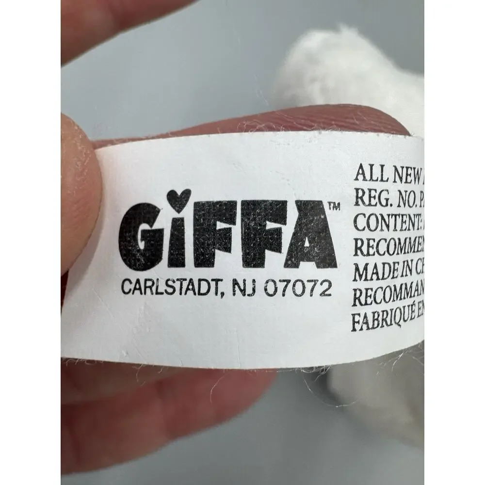 GIFFA Gray White Striped Tabby Cat Plush Small 5 Inch Stuffed Animal
